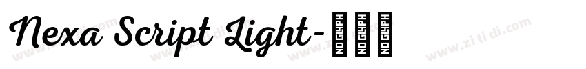 Nexa Script Light字体转换